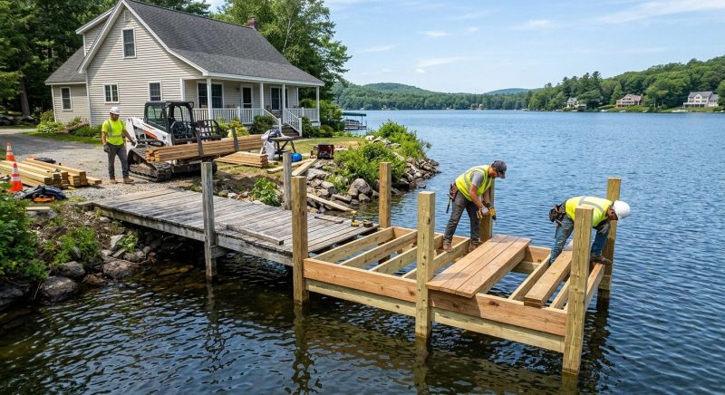 Wood Dock Installation in Kansas City, MO